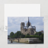 Von der Seine Notre Dame de Paris über Postkarte (Vorne/Hinten)