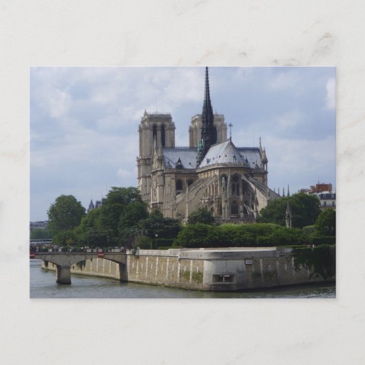Von der Seine Notre Dame de Paris über Postkarte (Vorderseite)