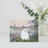 Von der Seine - weißes persisches Kätzchen #49 Postkarte (Stehend Vorderseite)