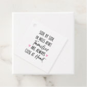 Von der Seite oder Meilen Apart Familien sind im H Geschenkanhänger (Beispiel)