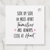 Von der Seite oder Meilen Apart Familien sind im H Geschenkanhänger (Rückseite)