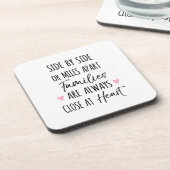 Von der Seite oder Meilen Apart Familien sind im H Getränkeuntersetzer (Linke Seite)