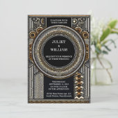 Von der traditionellen Hochzeit Afrikas Ghana Brow Einladung (Stehend Vorderseite)