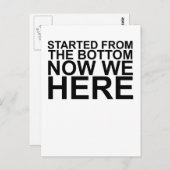 Von der Unterseite uns jetzt begonnen hier Postkarte (Vorne/Hinten)