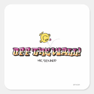 Von der Wand weg! Quadratischer Aufkleber