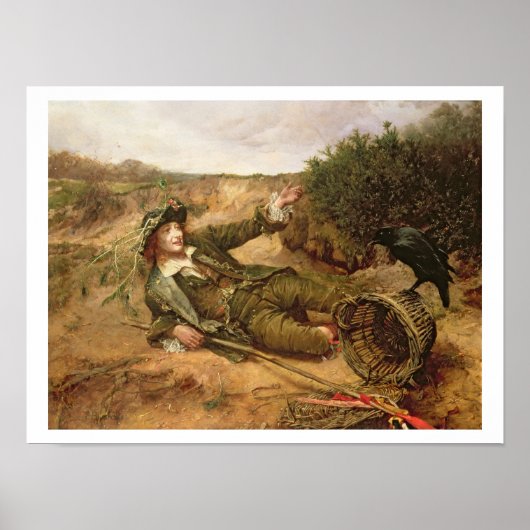 Von der Wayside gefallen, 1886 (Öl auf Leinwand) Poster (Vorne)