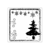 Von der Weihnachtsbaumgeschenkmarke Briefmarke Gummistempel (Prägung)