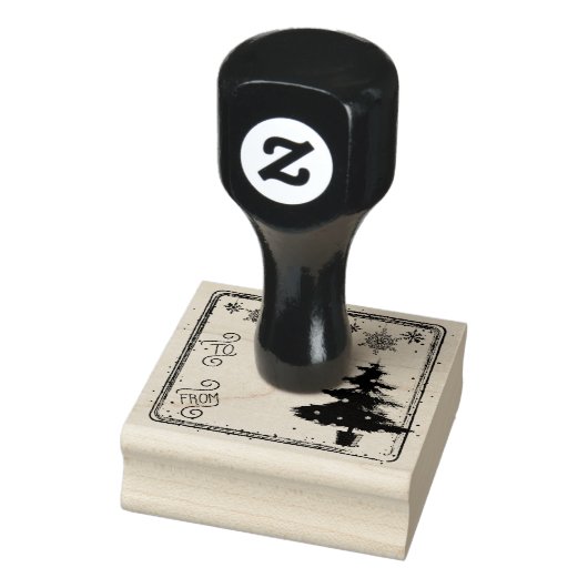 Von der Weihnachtsbaumgeschenkmarke Briefmarke Gummistempel (Stempel)