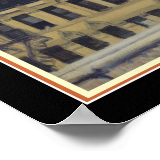 Von der Williamsburg-Brücke von Edward Hopper Poster (Ecke)