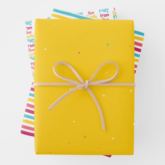 Von der Zahnseide-Fee, den Sternen und den gestrei Geschenkpapier Set (Beispiel)