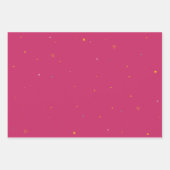 Von der Zahnseidenmatte, den rosa Sternen und den  Geschenkpapier Set (Vorderseite)