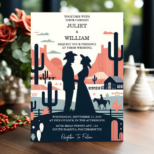 Von Desert Rodeo Retro Pferd Rustikale Westliche H Einladung