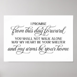 Von diesem Tag an wird das Zeichen der Hochzeit Poster