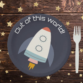 Von diesen World Space Party-Tellern Pappteller