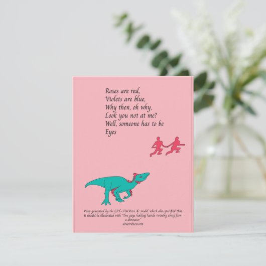 Von Dinosaurier-KI generierte Karte (Stehend Vorderseite)