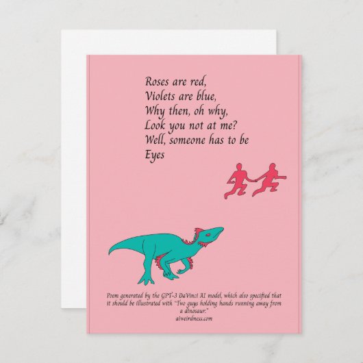 Von Dinosaurier-KI generierte Karte (Vorne/Hinten)