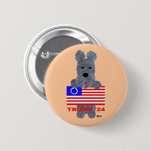 Von dir singe ich! Scottie Terrier Button (Vorne & Hinten)