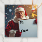 Von Donald Trump zum Weihnachtsmann Geschenkanhänger (Rückseite)