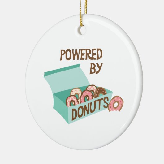 Von Donuts angetrieben Keramik Ornament (Links)