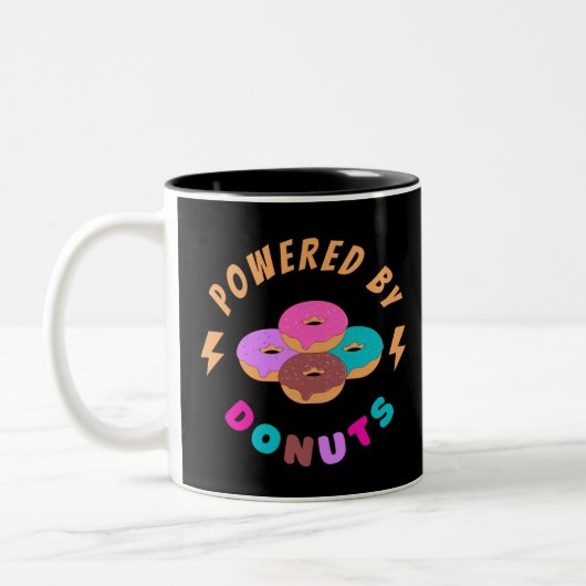 Von Donuts angetrieben Zweifarbige Tasse (Links)