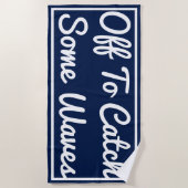 Von dort aus können Sie ein paar Waves Beach Handt Strandtuch (Vorderseite)