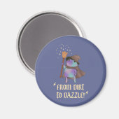 Von Dreck zu Glanz Lustiger Zauberer Frosch Hexenh Magnet (Vorderseite/Rückseite)