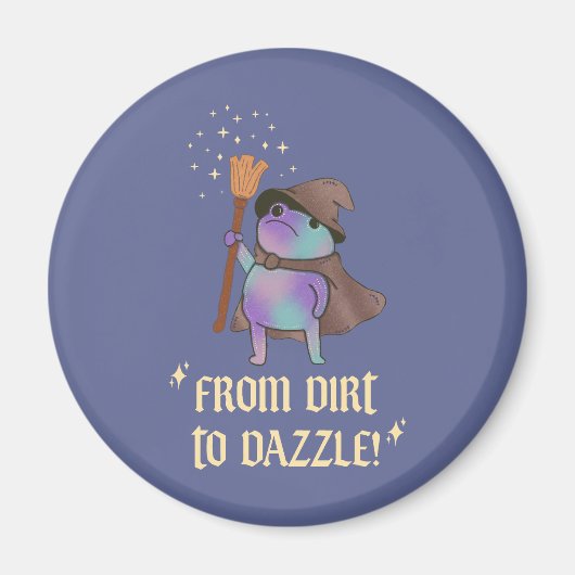 Von Dreck zu Glanz Lustiger Zauberer Frosch Hexenh Magnet (Vorne)