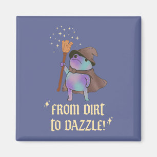 Von Dreck zu Glanz Lustiger Zauberfrosch Hexenhut Magnet