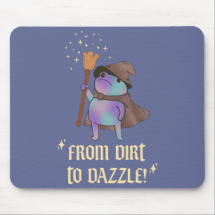 Von Dreck zu Glanz Lustiger Zauberfrosch Hexenhut  Mousepad