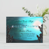 Von DUSK bis DAWN Hochzeitsprom Party Einladungen (Stehend Vorderseite)