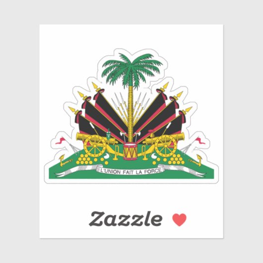 Von Duvalier verwendete Wappen Haitis (1964-1986) Aufkleber (Blatt)