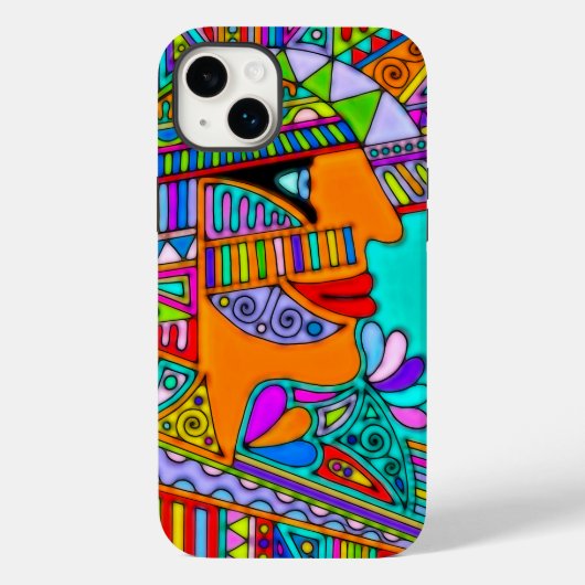 Von EDDArt gezeichnet - Pharao 1 Case-Mate iPhone Hülle (Rückseite)