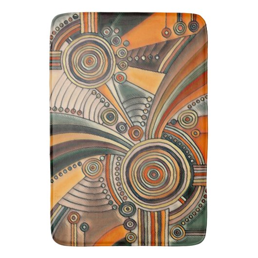 Von EDDArt handgezeichnet - Gedanken 1 Badematte (Vorderseite Vertikal)