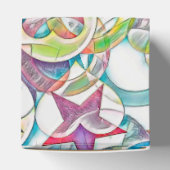 Von EDDArt handgezeichnet - Sterne und Herzen 1 Geschenkschachtel (Oben)