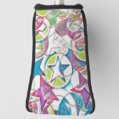 Von EDDArt handgezeichnet - Sterne und Herzen 1 Golf Headcover (Rotieren 90)