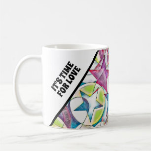 Von EDDArt handgezeichnet - Sterne und Herzen 1 Kaffeetasse
