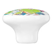 Von EDDArt handgezeichnet - Sterne und Herzen 1 Keramikknauf (Seitenansicht)