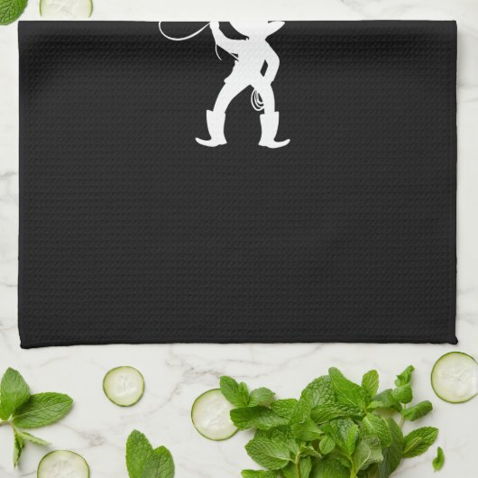 von einem Cowboy geliebt Geschirrtuch (Gefaltet)