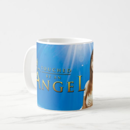 Von einem Engel berührt Kaffeetasse (Vorderseite Links)