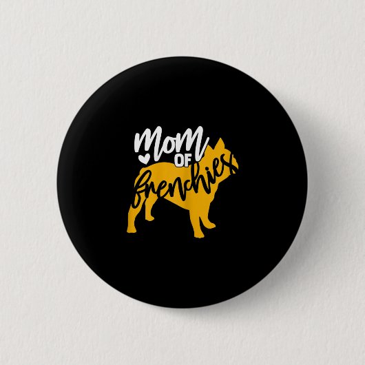 von einem französischen Bulldog 1 Button (Vorderseite)