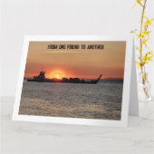 von einem Freund zu einem anderen sichere Reisen Karte (Gelbe Blume)