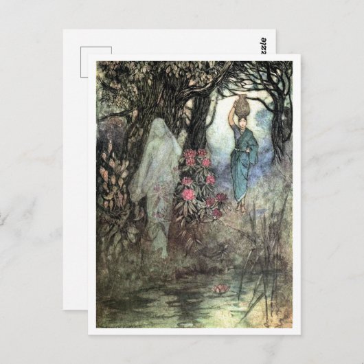 Von einem Geist gebürstet von Warwick Goble Postkarte (Vorne/Hinten)