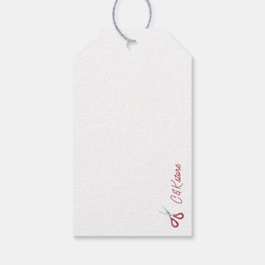 von einem Handwerker zum Client Geschenkanhänger (Rückseite)