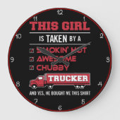 Von einem heißen LKW mitgenommen Große Wanduhr (Vorderseite)