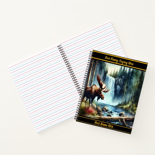 Von einem Herbstwasserfall getrennt Notizblock (Innenseite)