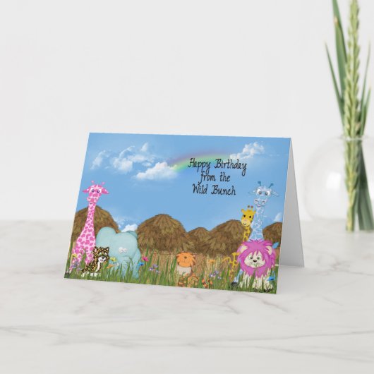 Von einem Jungle-Geburtstag Karte (Vorderseite)