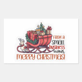 Von einem kleinen Unternehmer frohe Weihnachten Rechteckiger Aufkleber (Vorderseite)