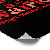 von einem Krieger Herzerkrankungen Bewusstsein rot Poster (Ecke)