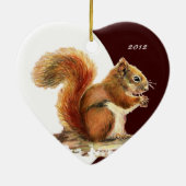 Von einem Nuthouse zu einem anderen lustigen Eichh Keramikornament (Hinten)