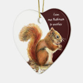 Von einem Nuthouse zu einem anderen lustigen Eichh Keramikornament (Links)